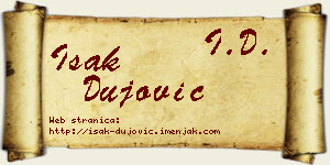 Isak Dujović vizit kartica